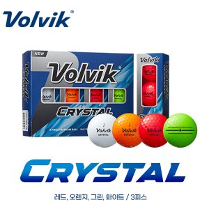 [볼빅/정품] 2022신형 크리스탈 3L 포커스 (CRYSRAL 3L FOCUS) 골프볼/골프공[3피스/12알][멀티컬러]